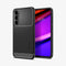 ACS05613 - Galaxy S23 Ultra Case Rugged Armor in matte black showing the back